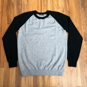 Vince cashmere wool blend raglan sleeve sweater varsity men’s unisex long sleeve